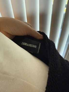 Zadig & Voltaire Black Chunky Knit Cardigan